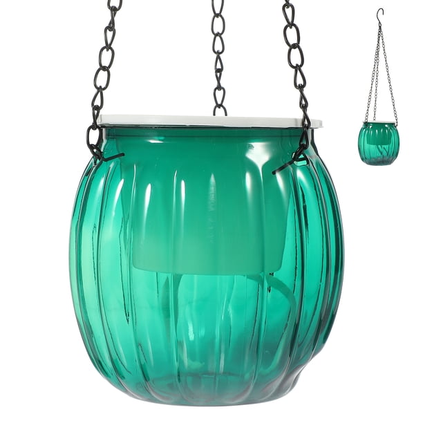 KAKOWELY Maceta colgante con autorriego para plantas de exterior e interior con cadenas