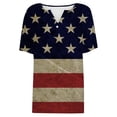 thumbnail image 3 of HEILAU 4th of July Shirts for Women Independence Day American Flag Graphic Tees Loose Fit Short Sleeve V Neck Patriotic T Shirts, 3 of 7