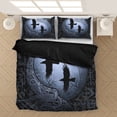 thumbnail image 3 of Juego de Cama Vikingo, Cuervos en la Noche de Truenos con Funda Nórdica Vikinga, 3 of 3
