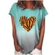 thumbnail image 1 of Camiseta de manga corta con estampado de cuello redondo para mujer, blusa suelta informal, Tops Fridja  gope4808, 1 of 5