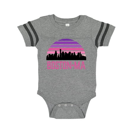 

Inktastic Boston Gifts for Kids Retro Skyline Gift Baby Girl Bodysuit