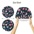 thumbnail image 5 of Rateoe Cherry Blossoms Pattern Silk Satin Hair Bonnet for Sleeping, Adjustable Sleep Cap Turban for Women , Curly Straight Hair Long Large Braid, 5 of 6