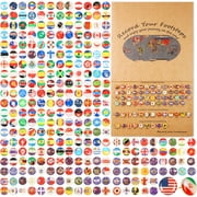 JR 200 Pcs Flags Push Pins for Map World Flags Push Pins National Flag Thumb Tacks Creative Drawing Pins for World Travel Map, Bulletin Board, Pinboard, Office