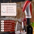 thumbnail image 4 of Aireador de vino eléctrico Rouge, vertedor de vino, decantador de vino recargable 3 en 1, dispensador, envasador, forma de pingüino, regalos para amantes del vino, 4 of 5