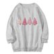thumbnail image 2 of Gibobby Sudaderas navideñas Sudadera de manga larga con cuello redondo y cuello redondo para mujer, ropa deportiva(Plata de plata,XG), 2 of 4