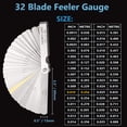 thumbnail image 3 of 32x Blade Feeler Gauge Dual Metric & SAE Reading Combination Gap Thickness Tool, 3 of 14