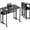 Black, variant on QinaQin 24.8 Inch Folding Desk with Storage Shelf,Iron Frame,on Wheels,Easy Assembly,Foldable Computer Table for Home Office,Black