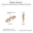 thumbnail image 3 of 1/4 CT Black Onyx Filigree Gold Band Ring for Women, 14K Rose Gold, US 6.50, 3 of 4
