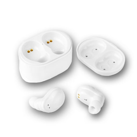 Indigi® Wireless Bluetooth EarPods - Best Wireless Sport Earphones w/ Mic - 5 Hour Battery - Charging Dock (Best Car Dock App)