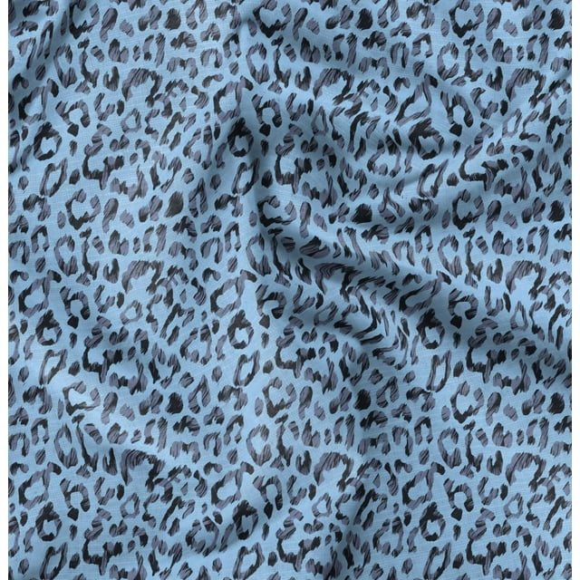 Soimoi Modal Satin Fabric Leopard Animal Skin Decor Fabric Printed Yard 42 Inch Wide