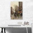 thumbnail image 2 of ARTCANVAS La Place De Chatelet Canvas Art Print by Eugene Galien-Laloue - Size: 26" x 18" (0.75" Deep), 2 of 9
