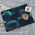 thumbnail image 6 of Bingfone Ice blue light spot jellyfish ,18" x 24"Dish Drying Mat for Kitchen Counter,Ultra Absorbent Microfiber, 6 of 7