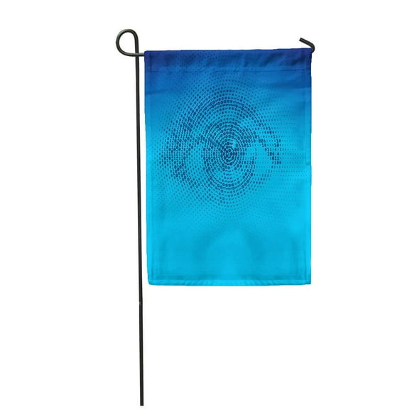 POGLIP Blue Human Eye Drawn with Binary Codes CMYK Futuristic Data Computer Cyborg Garden Flag Decorative Flag House Banner 28x40 inch