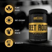 5% Nutrition Core Beet Root Pre Workout Supplement Powder, Natural Nitric Oxide Booster, Vegan Keto Sugar Free - 30 Servings (Fruit Punch)