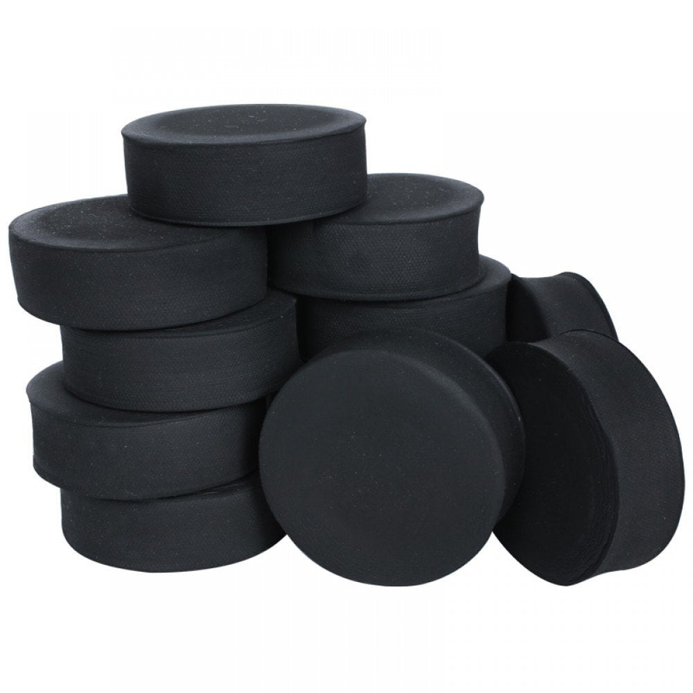 Sports Ice Hockey Pucks Pack Of 12 Roller Sporting Goods Durable In Mesh New 