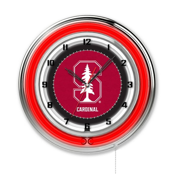 Stanford University 19" Double Neon Wall Clock