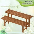 thumbnail image 2 of Spaco 2-Tier Wood Plant Stand, Ladder Plant Shelf for Patio, Garden, Backyard, Brown, 2 of 11