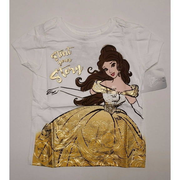 Disney Belle T-Shirt for Girls White, Size:2/3