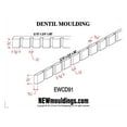thumbnail image 7 of EWCD91 Dentil Moulding 3/4" High x 5/16" Trim. Unfinished, 7 of 7