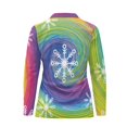 thumbnail image 5 of Yuyamidu Snowflake Women's Quarter Zip Golf Shirt Rainbow Tie Dye Long Sleeve Athletic Tennis Shirts Christmas Workout Outfits Size XS, 5 of 8