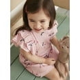 thumbnail image 3 of Modern Moments By Gerber Toddler Girl Ribbed Ruffled Romper, (12 months - 5T), 3 of 9
