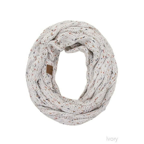C. C. Confetti Knit Infinity Scarf Various Colors (Gray)