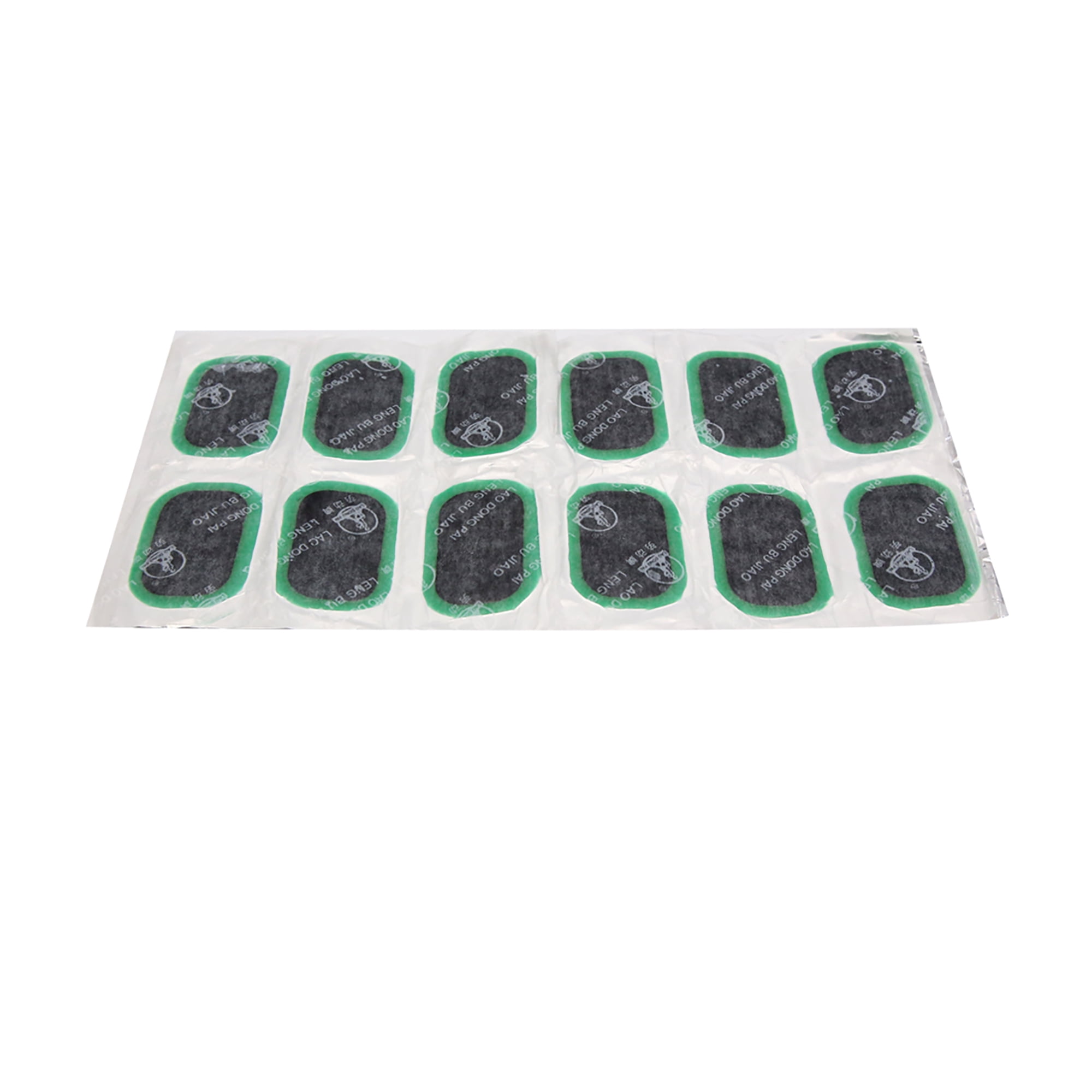 Unique Bargains 24Pcs Inner Tire Patch Repair Kit Motorcycle Car Patches 52 x 34mm Green