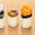 thumbnail image 2 of MasteelfCA 50pcs 80ml Mini Dessert Cups Elegant Clear Slanted Parfait Appetizer Cup Jelly Pudding Mousse Cup, 2 of 7