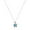 J, variant on Sterling Silver Natural Aquamarine Necklace Unique Design Oval Natural Stone Bone Chain