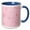 Blue/White, variant on 3drose, Pink Snowflakes, 15oz Mug
