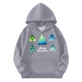 thumbnail image 3 of Sudadera con capucha para niñas y niños, sudadera de manga larga con cuello redondo y estampado de moda, jersey con bolsillo, sudadera de poliéster para niñas, 3 of 8