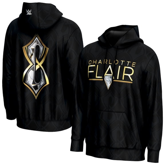 Youth ProSphere Black Charlotte Flair Tonal Pullover Hoodie