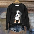 thumbnail image 2 of Women Fashion Sweatshirt Cute Dog Pullover Round Neck Outfits Winter Fleece Clothing Long Sleeve Shirts Casual Garments Thicken Warm Pullovers, 2 of 5