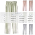 thumbnail image 3 of cfhntfmh Women's Cotton Pajama Pants Lightweight Sleep Lounge Bottoms Plaid Elastic Waist Drawstring Sleepwear with Pockets, 3 of 7
