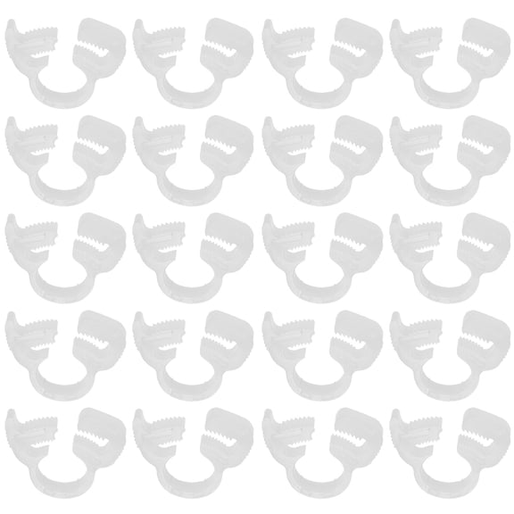 Uxcell 20-Pack Double Gripping Nylon Hose Clamps 1/4" 6.1-6.5mm White