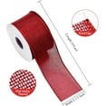 thumbnail image 3 of Burlap Red Wired Ribbon, 2 1/2 inch 10 Yard, Jute Ribbon for Decoration Bows Craft Gift Wrapping Wreath Sewing, 3 of 8