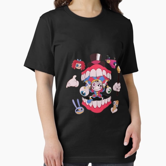 Digital Circus-Inspired Edition Eight Retro Cartoon Style Unisex T-Shirt, up to size 5XL