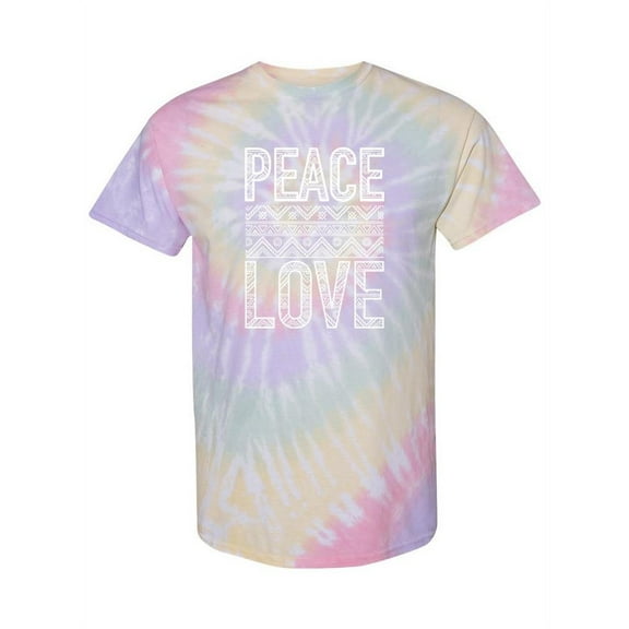 Peace And Love! Tie-Dye Spiral Men -Smartprints Designs, Male Small