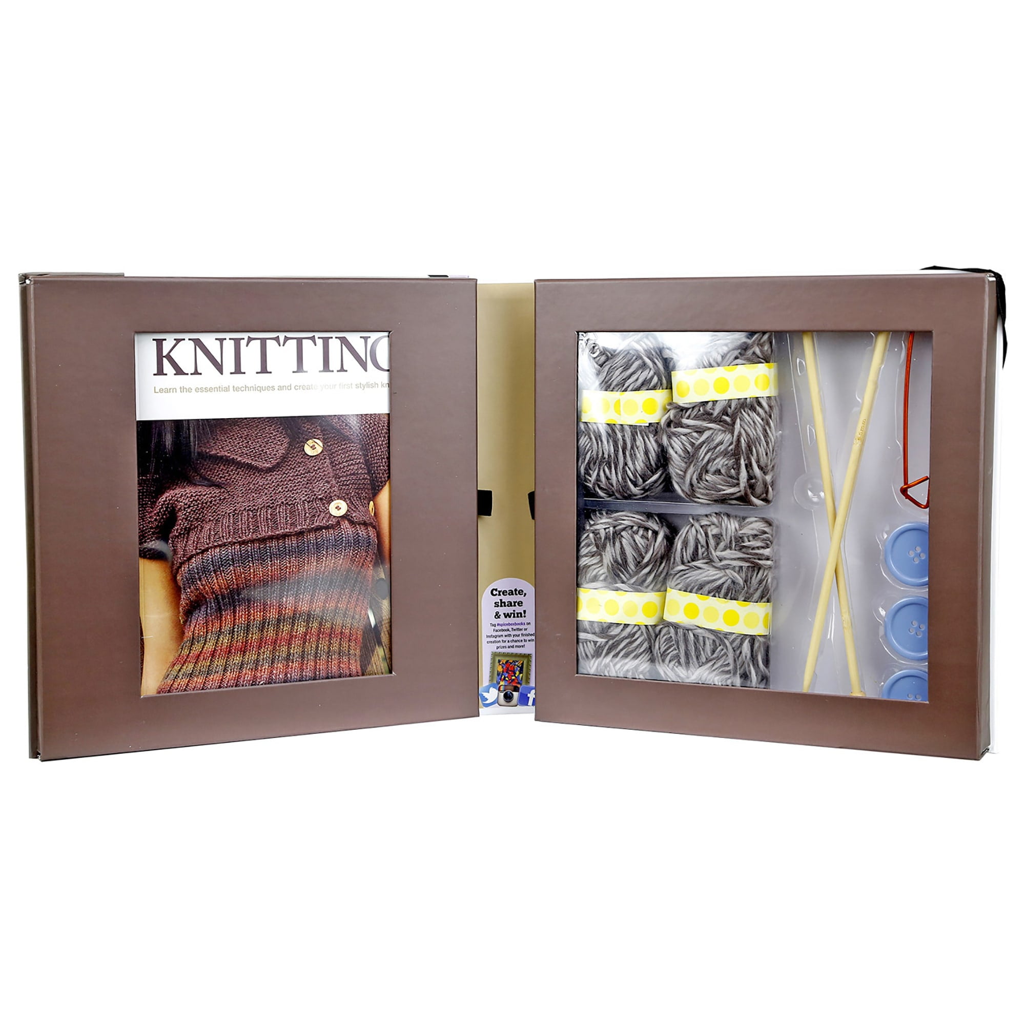 SpiceBox Introduction to Knitting Kit - Discover the Joy of Creating Cozy, Handmade Items