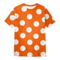 thumbnail image 4 of SGMVNU Girls T Shirts Short Sleeve Tops Trendy Casual Classic Crewneck Loose Fit Letter Print Cotton T-Shirts Summer Outfits, Size 5-6 Years, te1-Orange, 4 of 4