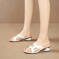 thumbnail image 7 of AXXD White Sandals for Women Summer Casual Shoes Breathable Sandals Low Heel Sandals, 7 of 7