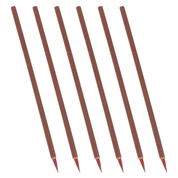 OFFIGAM 6-Piece Brush Set for Chinese and Painting, Wooden Handle Art Supplies