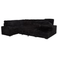 thumbnail image 5 of Devonshire Sleeper Sectional Sofa Storage Chaise Black, 5 of 18