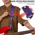 thumbnail image 4 of Correa para guitarra Amumu SNAPLOCK Pro de 38 a 57 pulgadas, de liberación rápida, color morado, 4 of 8
