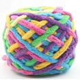 thumbnail image 2 of Colorful Chunky Chenille Yarn,DIY Craft Knit Yarn,Snuggly Chenille Yarn for Knit Sweaters, Blankets, Shoes, Scarves, Clothes Cat Cave, 2 of 7
