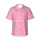thumbnail image 1 of Balery Snowflake pink backgrounds Camisas hawaianas de manga corta para hombre, camisas playeras de corte holgado, camisas de vacaciones con botones,X-Large, 1 of 7