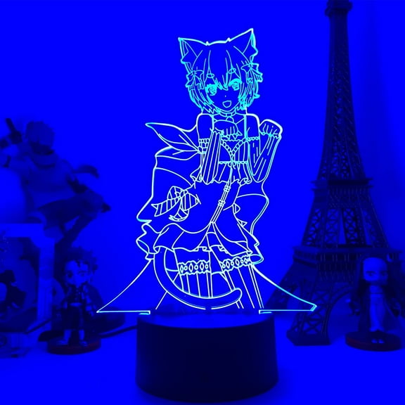 AVEKI-3D LED USB Anime Lamp Re Zero Starting Life in Another World LED Night Light for Room Decor Nightlight Gift Re Zero Rem Light (YF3)