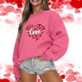 thumbnail image 2 of WEAIXIMIUNG Robe Chandail en Molleton Manches Courtes Saint-Valentin Chandail en Molleton Femmes Chemises Cœur Pull Saint-Valentin Manches Longues Tops (3), 2 of 5