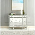 thumbnail image 3 of Elegant Decor 3 Drawer 4 Door Cabinet 48 .In. X 14 In. X 36 In. in silver Clear, 3 of 11