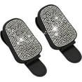 thumbnail image 2 of Sunglass Holder for Car, Bling Glasses Holder for Car Sun Visor, 2PCS Handcrafted Crystal Rhinestones Fashion Car Sunglasses Mount, Auto Interior Accessories for Women Girl (Black/Silver), 2 of 5